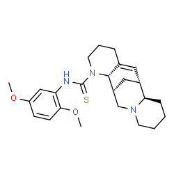 ChemSpider 2D Image | (2S,9R,10R)-N-(2,5-Dimethoxyphenyl)-3,15-diazatetracyclo[7.7.1.0~2,7~.0~10,15~]heptadec-7-ene-3-carbothioamide | C24H33N3O2S