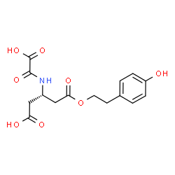 ChemSpider 2D Image | (3S)-3-[(Carboxycarbonyl)amino]-5-[2-(4-hydroxyphenyl)ethoxy]-5-oxopentanoic acid | C15H17NO8