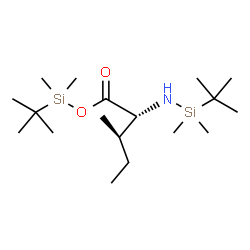 ChemSpider 2D Image | Dimethyl(2-methyl-2-propanyl)silyl N-[dimethyl(2-methyl-2-propanyl)silyl]-D-isoleucinate | C18H41NO2Si2