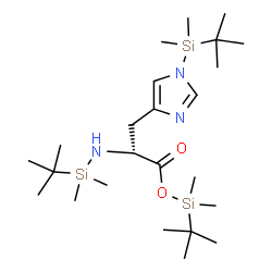 ChemSpider 2D Image | Dimethyl(2-methyl-2-propanyl)silyl N,1-bis[dimethyl(2-methyl-2-propanyl)silyl]-D-histidinate | C24H51N3O2Si3