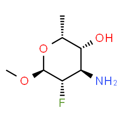 ChemSpider 2D Image | Methyl 3-amino-2,3,6-trideoxy-2-fluoro-alpha-D-idopyranoside | C7H14FNO3