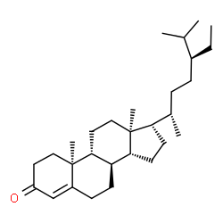 ChemSpider 2D Image | (8alpha,9beta,10alpha,13alpha,14beta,17alpha,20S,24S)-Stigmast-4-en-3-one | C29H48O