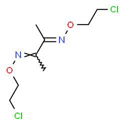 ChemSpider 2D Image | (2E,3E)-N,N'-Bis(2-chloroethoxy)-2,3-butanediimine | C8H14Cl2N2O2