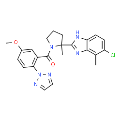 ChemSpider 2D Image | Nemorexant | C23H23ClN6O2