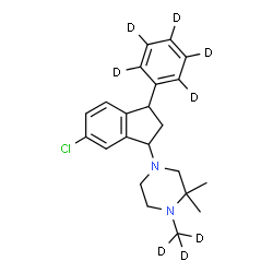 ChemSpider 2D Image | ZICRONAPINE-D8 | C22H19D8ClN2