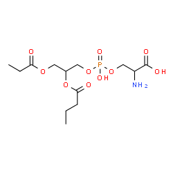 ChemSpider 2D Image | O-{[2-(Butyryloxy)-3-(propionyloxy)propoxy](hydroxy)phosphoryl}serine | C13H24NO10P