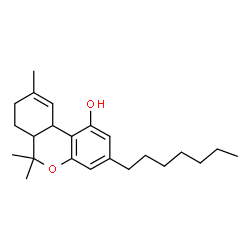 ChemSpider 2D Image | 3-Heptyl-6,6,9-trimethyl-6a,7,8,10a-tetrahydro-6H-benzo[c]chromen-1-ol | C23H34O2
