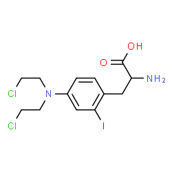 ChemSpider 2D Image | 4-[Bis(2-chloroethyl)amino]-2-iodophenylalanine | C13H17Cl2IN2O2