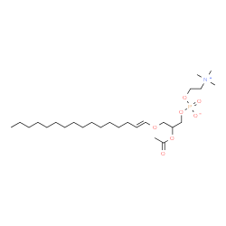 ChemSpider 2D Image | 2-Acetoxy-3-[(1E)-1-hexadecen-1-yloxy]propyl 2-(trimethylammonio)ethyl phosphate | C26H52NO7P