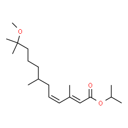 ChemSpider 2D Image | Isopropyl (2E,4Z)-11-methoxy-3,7,11-trimethyl-2,4-dodecadienoate | C19H34O3
