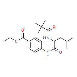 ChemSpider 2D Image | Ethyl 4-{[N-(2,2-dimethylpropanoyl)leucyl]amino}benzoate | C20H30N2O4