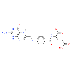 ChemSpider 2D Image | N-(4-{[(2-Amino-5-methyl-4-oxo-1,4,5,8-tetrahydro-6-pteridinyl)methyl]amino}benzoyl)glutamic acid | C20H23N7O6