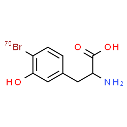 ChemSpider 2D Image | 4-(~75~Br)Bromo-3-hydroxyphenylalanine | C9H1075BrNO3