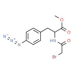 ChemSpider 2D Image | Methyl 4-azido-N-(bromoacetyl)phenylalaninate | C12H13BrN4O3