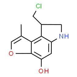 ChemSpider 2D Image | 8-(Chloromethyl)-1-methyl-7,8-dihydro-6H-furo[3,2-e]indol-4-ol | C12H12ClNO2