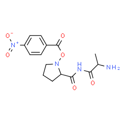 ChemSpider 2D Image | N-(2-Aminopropanoyl)-1-[(4-nitrobenzoyl)oxy]prolinamide | C15H18N4O6