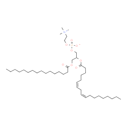 ChemSpider 2D Image | 2-[(6Z,9Z)-6,9-Octadecadienoyloxy]-3-(palmitoyloxy)propyl 2-(trimethylammonio)ethyl phosphate | C42H80NO8P