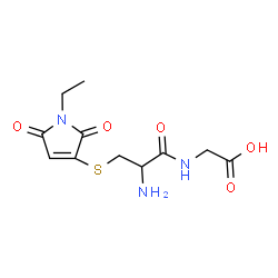 ChemSpider 2D Image | S-(1-Ethyl-2,5-dioxo-2,5-dihydro-1H-pyrrol-3-yl)cysteinylglycine | C11H15N3O5S