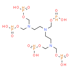 ChemSpider 2D Image | [1,2-Ethanediylnitrilobis(methylene)] pentakis[hydrogen (phosphonate)] | C9H28N3O15P5
