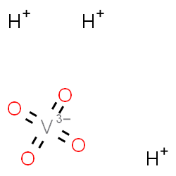 ChemSpider 2D Image | Trihydrogen tetraoxovanadate(3-) | H3O4V