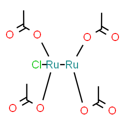 ChemSpider 2D Image | Bis(acetato-1kappaO)[bis(acetato-2kappaO)]chlorodiruthenium(Ru-Ru) | C8H12ClO8Ru2