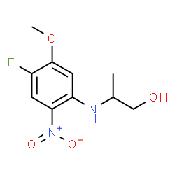 ChemSpider 2D Image | 2-[(4-Fluoro-5-methoxy-2-nitrophenyl)amino]-1-propanol | C10H13FN2O4