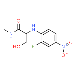 ChemSpider 2D Image | N~2~-(2-Fluoro-4-nitrophenyl)-N-methylserinamide | C10H12FN3O4