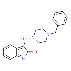 ChemSpider 2D Image | 3-[(4-Benzyl-1-piperazinyl)amino]-2H-indol-2-one | C19H20N4O