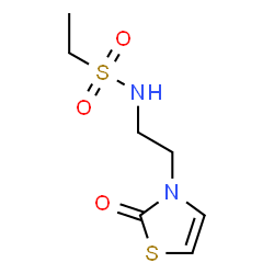 ChemSpider 2D Image | N-[2-(2-Oxo-1,3-thiazol-3(2H)-yl)ethyl]ethanesulfonamide | C7H12N2O3S2