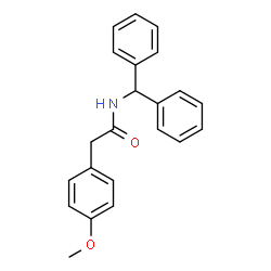 ChemSpider 2D Image | N-(Diphenylmethyl)-2-(4-methoxyphenyl)acetamide | C22H21NO2