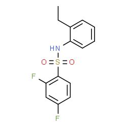 ChemSpider 2D Image | N-(2-Ethylphenyl)-2,4-difluorobenzenesulfonamide | C14H13F2NO2S