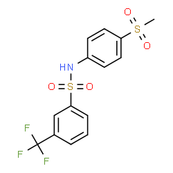ChemSpider 2D Image | N-[4-(Methylsulfonyl)phenyl]-3-(trifluoromethyl)benzenesulfonamide | C14H12F3NO4S2