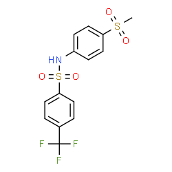 ChemSpider 2D Image | N-[4-(Methylsulfonyl)phenyl]-4-(trifluoromethyl)benzenesulfonamide | C14H12F3NO4S2