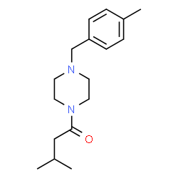 ChemSpider 2D Image | 3-Methyl-1-[4-(4-methylbenzyl)-1-piperazinyl]-1-butanone | C17H26N2O