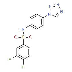 ChemSpider 2D Image | 3,4-Difluoro-N-[4-(1H-tetrazol-1-yl)phenyl]benzenesulfonamide | C13H9F2N5O2S
