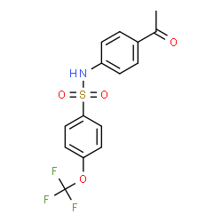 ChemSpider 2D Image | N-(4-Acetylphenyl)-4-(trifluoromethoxy)benzenesulfonamide | C15H12F3NO4S