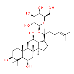 ChemSpider 2D Image | (3beta,6alpha,12beta)-3,6,12-Trihydroxydammar-24-en-20-yl beta-D-glucopyranoside | C36H62O9