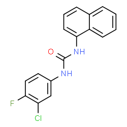 ChemSpider 2D Image | 1-(3-Chloro-4-fluorophenyl)-3-(1-naphthyl)urea | C17H12ClFN2O