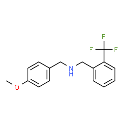 ChemSpider 2D Image | (4-Methoxy-benzyl)-(2-trifluoromethyl-benzyl)-amine | C16H16F3NO