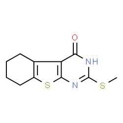 ChemSpider 2D Image | 2-(Methylsulfanyl)-5,6,7,8-tetrahydro[1]benzothieno[2,3-d]pyrimidin-4(1H)-one | C11H12N2OS2