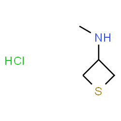 ChemSpider 2D Image | N-Methyl-3-thietanamine hydrochloride (1:1) | C4H10ClNS