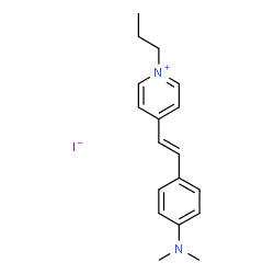 ChemSpider 2D Image | 4-{(E)-2-[4-(Dimethylamino)phenyl]vinyl}-1-propylpyridinium iodide | C18H23IN2