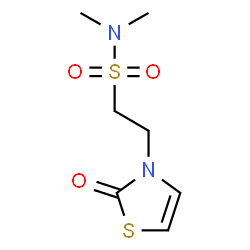 ChemSpider 2D Image | N,N-Dimethyl-2-(2-oxo-1,3-thiazol-3(2H)-yl)ethanesulfonamide | C7H12N2O3S2