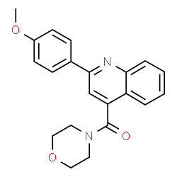 ChemSpider 2D Image | [2-(4-Methoxyphenyl)-4-quinolinyl](4-morpholinyl)methanone | C21H20N2O3