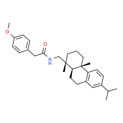 ChemSpider 2D Image | N-(Abieta-8,11,13-trien-18-yl)-2-(4-methoxyphenyl)acetamide | C29H39NO2