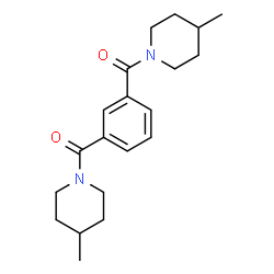 ChemSpider 2D Image | 1,3-Phenylenebis[(4-methyl-1-piperidinyl)methanone] | C20H28N2O2