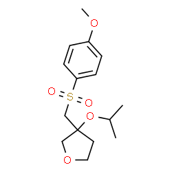 ChemSpider 2D Image | 3-Isopropoxy-3-{[(4-methoxyphenyl)sulfonyl]methyl}tetrahydrofuran | C15H22O5S