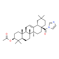ChemSpider 2D Image | (3beta)-28-(1H-Imidazol-1-yl)-28-oxoolean-12-en-3-yl acetate | C35H52N2O3
