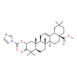 ChemSpider 2D Image | Methyl (2alpha)-2-[(1H-imidazol-1-ylcarbonyl)oxy]-3-oxoolean-12-en-28-oate | C35H50N2O5
