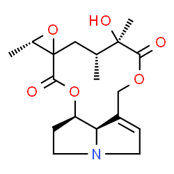 ChemSpider 2D Image | (20S)-12-Hydroxy-15,20-dihydro-15,20-epoxysenecionan-11,16-dione | C18H25NO6